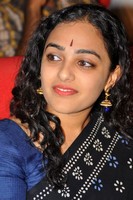 Nithya Menon In Black Saree Photos